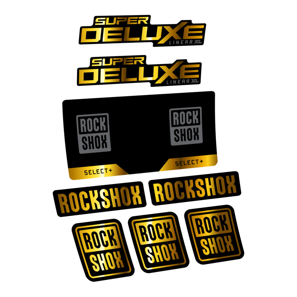 Decal RockShox Super Deluxe Select 2027 v2, Rear Shox, bike sticker vinyl