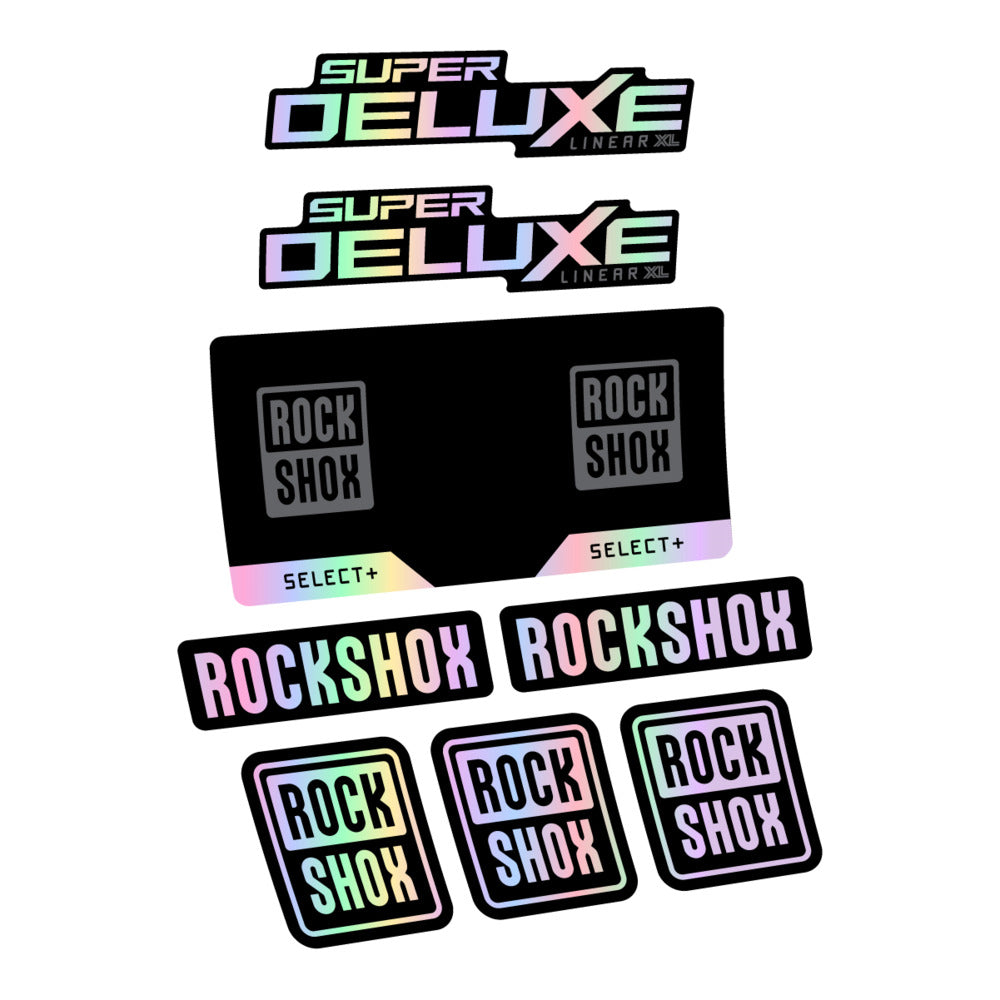 Decal RockShox Super Deluxe Select 2027 v2, Rear Shox, bike sticker vinyl