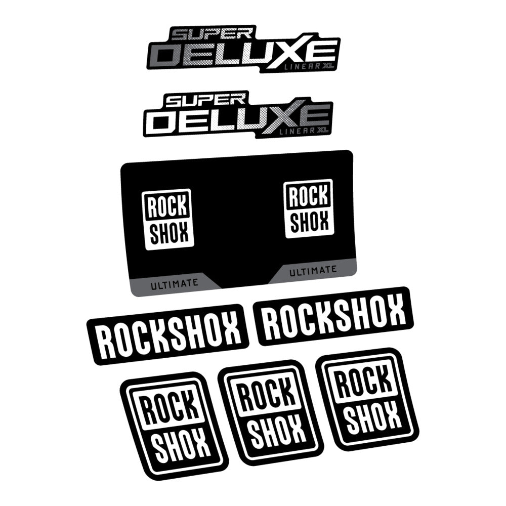 Decal RockShox Super Deluxe Ultimate Flight Attendant 2027, Rear Shox, bike sticker vinyl