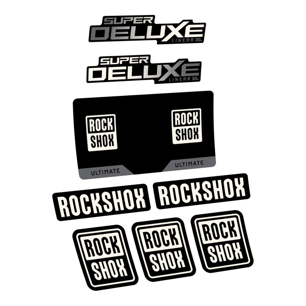 Decal RockShox Super Deluxe Ultimate Flight Attendant 2027, Rear Shox, bike sticker vinyl