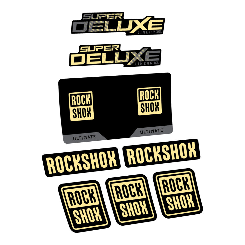 Decal RockShox Super Deluxe Ultimate Flight Attendant 2027, Rear Shox, bike sticker vinyl