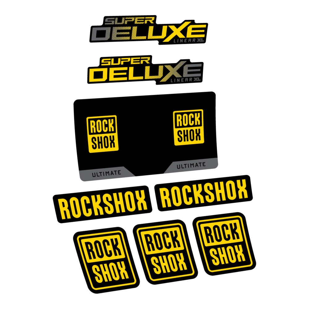 Decal RockShox Super Deluxe Ultimate Flight Attendant 2027, Rear Shox, bike sticker vinyl