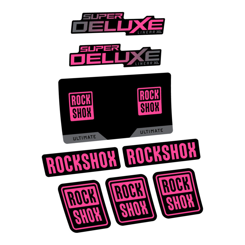 Decal RockShox Super Deluxe Ultimate Flight Attendant 2027, Rear Shox, bike sticker vinyl