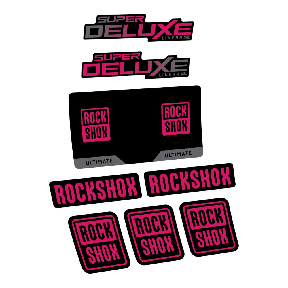 Decal RockShox Super Deluxe Ultimate Flight Attendant 2027, Rear Shox, bike sticker vinyl