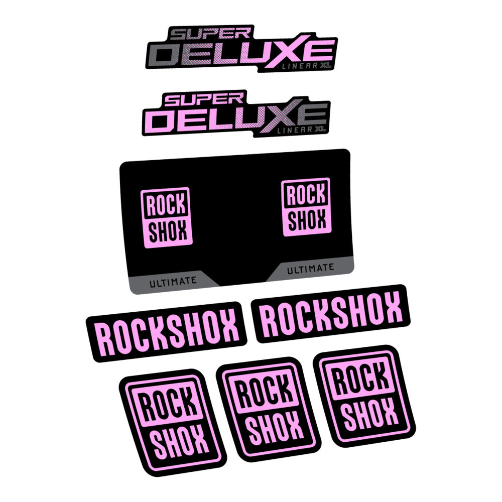 Decal RockShox Super Deluxe Ultimate Flight Attendant 2027, Rear Shox, bike sticker vinyl
