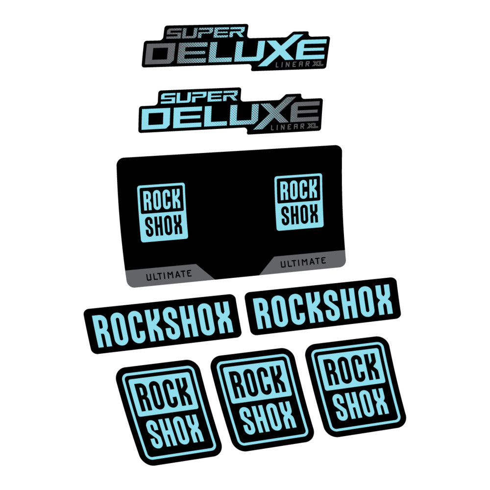 Decal RockShox Super Deluxe Ultimate Flight Attendant 2027, Rear Shox, bike sticker vinyl