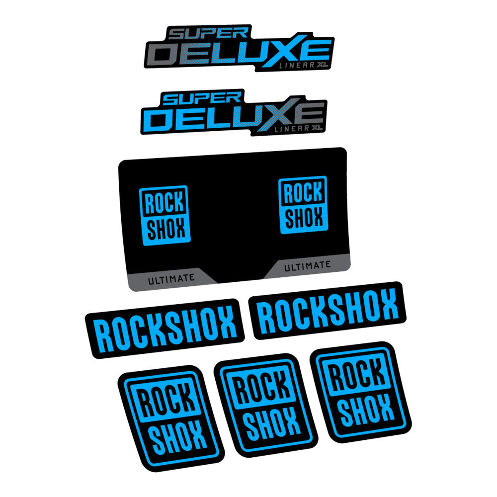 Decal RockShox Super Deluxe Ultimate Flight Attendant 2027, Rear Shox, bike sticker vinyl