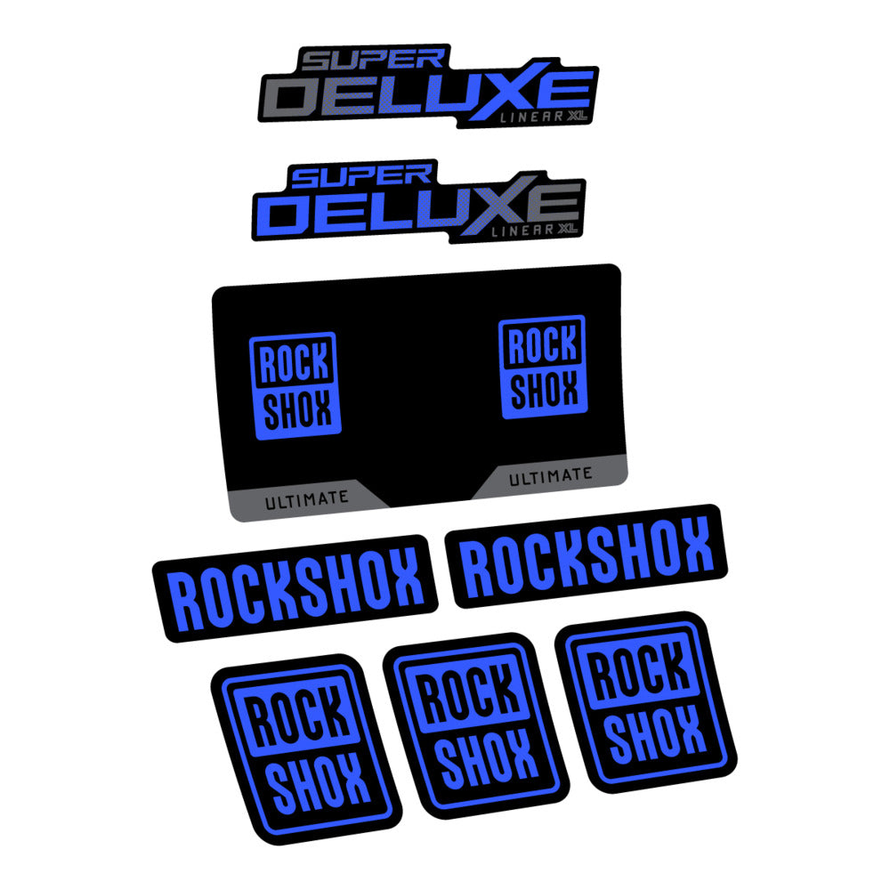 Decal RockShox Super Deluxe Ultimate Flight Attendant 2027, Rear Shox, bike sticker vinyl