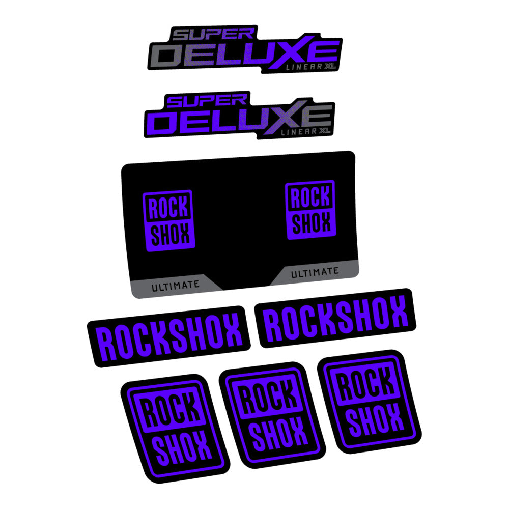 Decal RockShox Super Deluxe Ultimate Flight Attendant 2027, Rear Shox, bike sticker vinyl