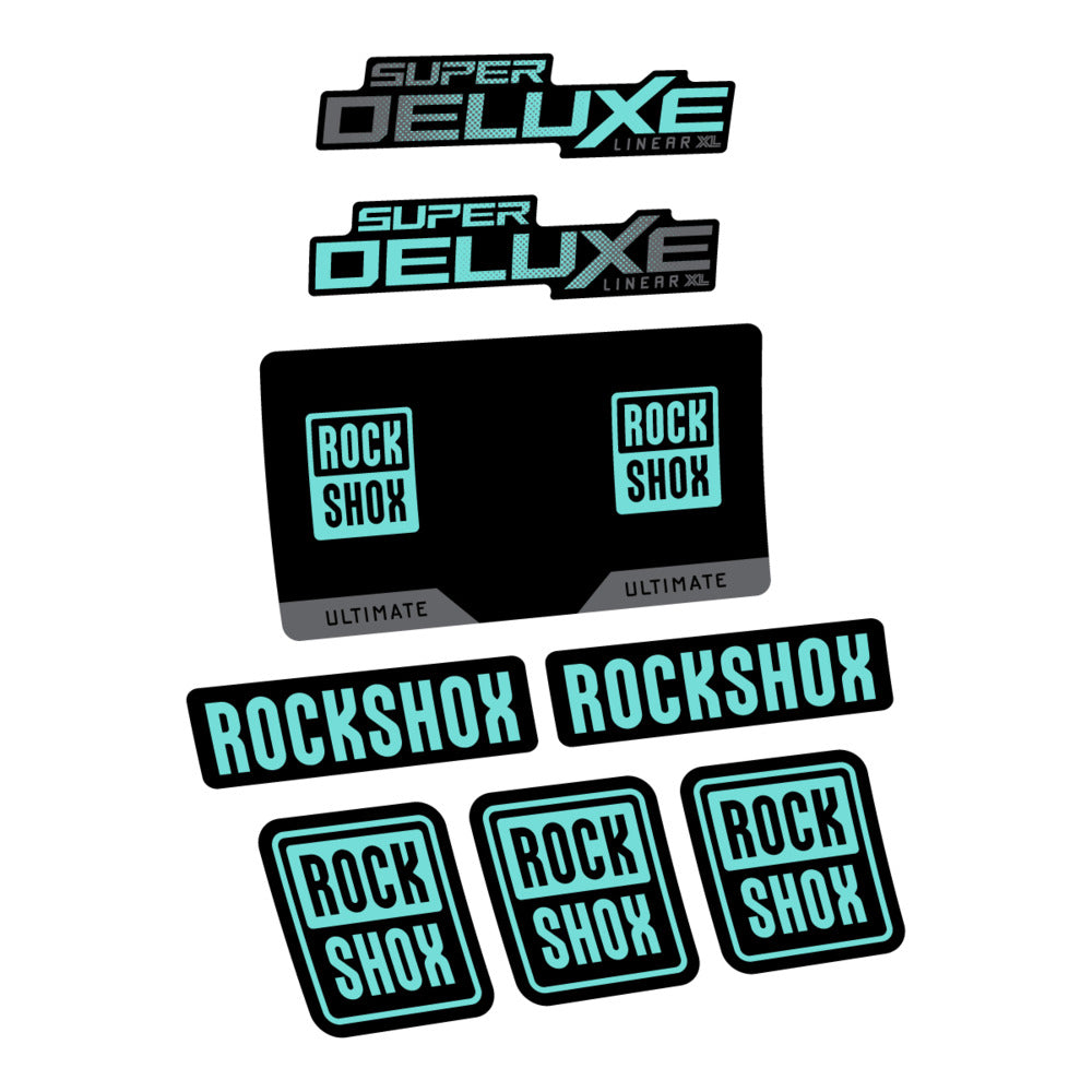Decal RockShox Super Deluxe Ultimate Flight Attendant 2027, Rear Shox, bike sticker vinyl