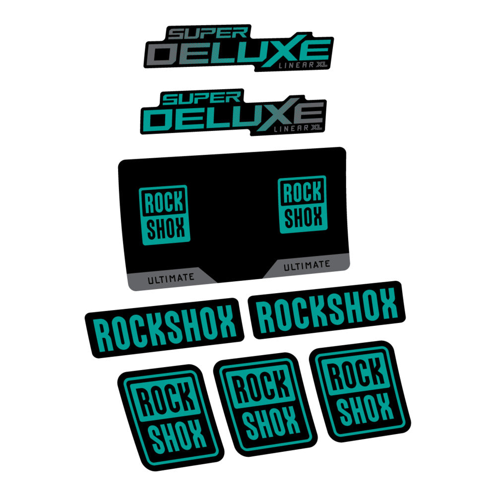 Decal RockShox Super Deluxe Ultimate Flight Attendant 2027, Rear Shox, bike sticker vinyl