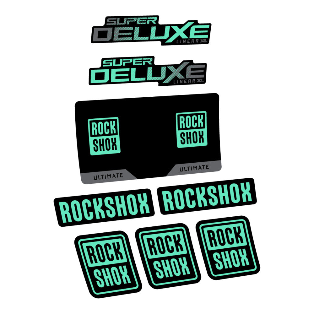 Decal RockShox Super Deluxe Ultimate Flight Attendant 2027, Rear Shox, bike sticker vinyl