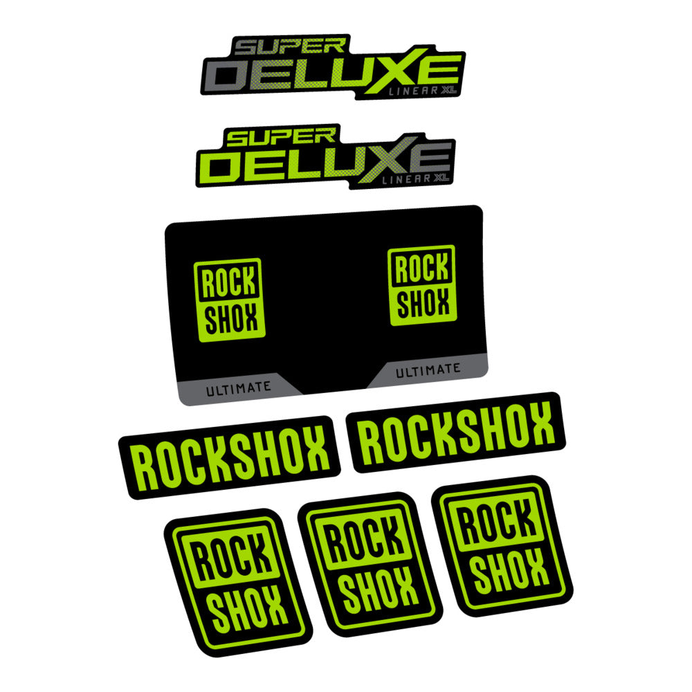 Decal RockShox Super Deluxe Ultimate Flight Attendant 2027, Rear Shox, bike sticker vinyl