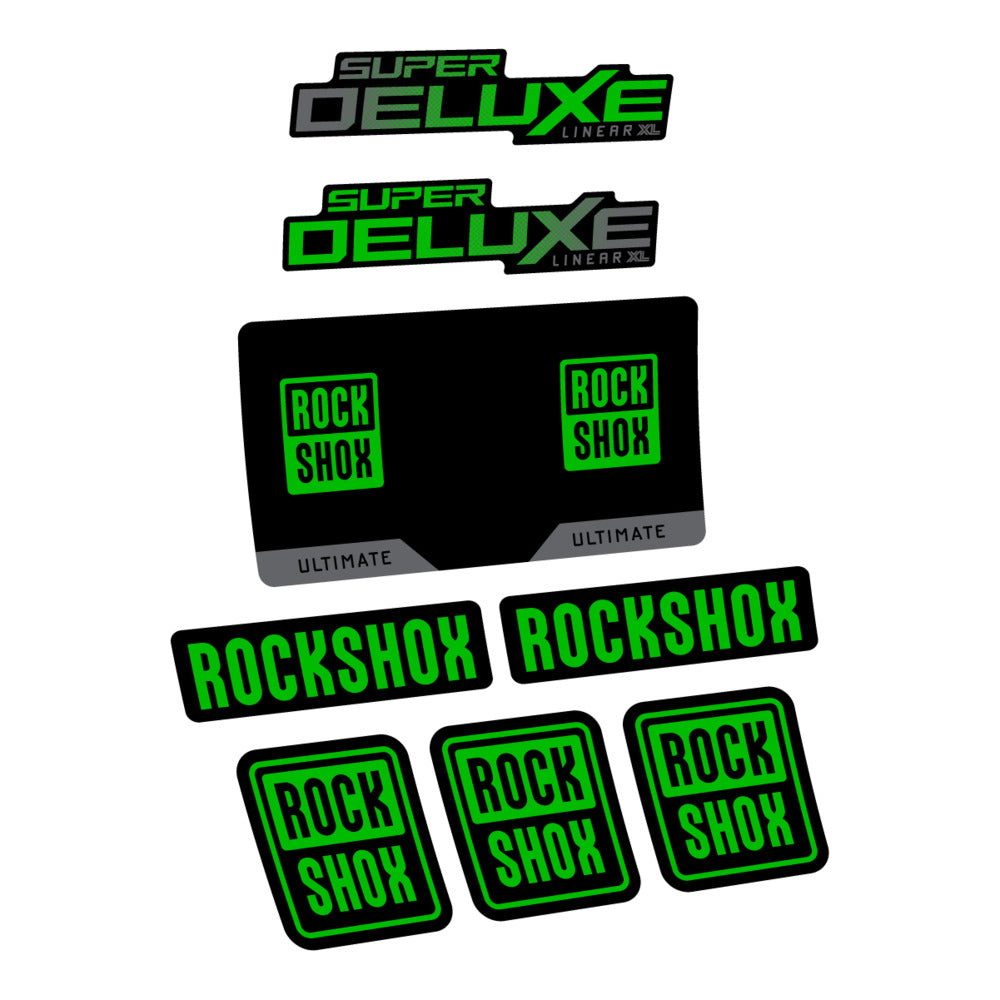 Decal RockShox Super Deluxe Ultimate Flight Attendant 2027, Rear Shox, bike sticker vinyl