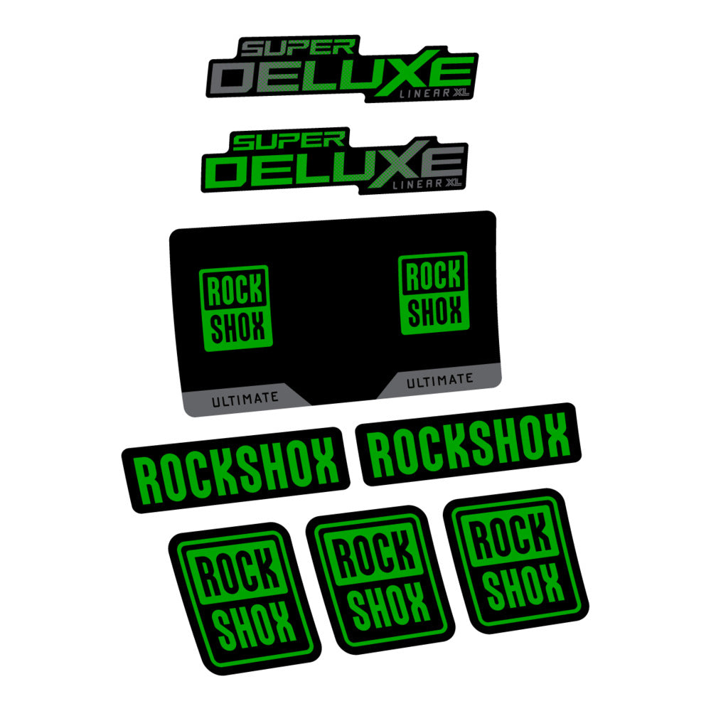 Decal RockShox Super Deluxe Ultimate Flight Attendant 2027, Rear Shox, bike sticker vinyl