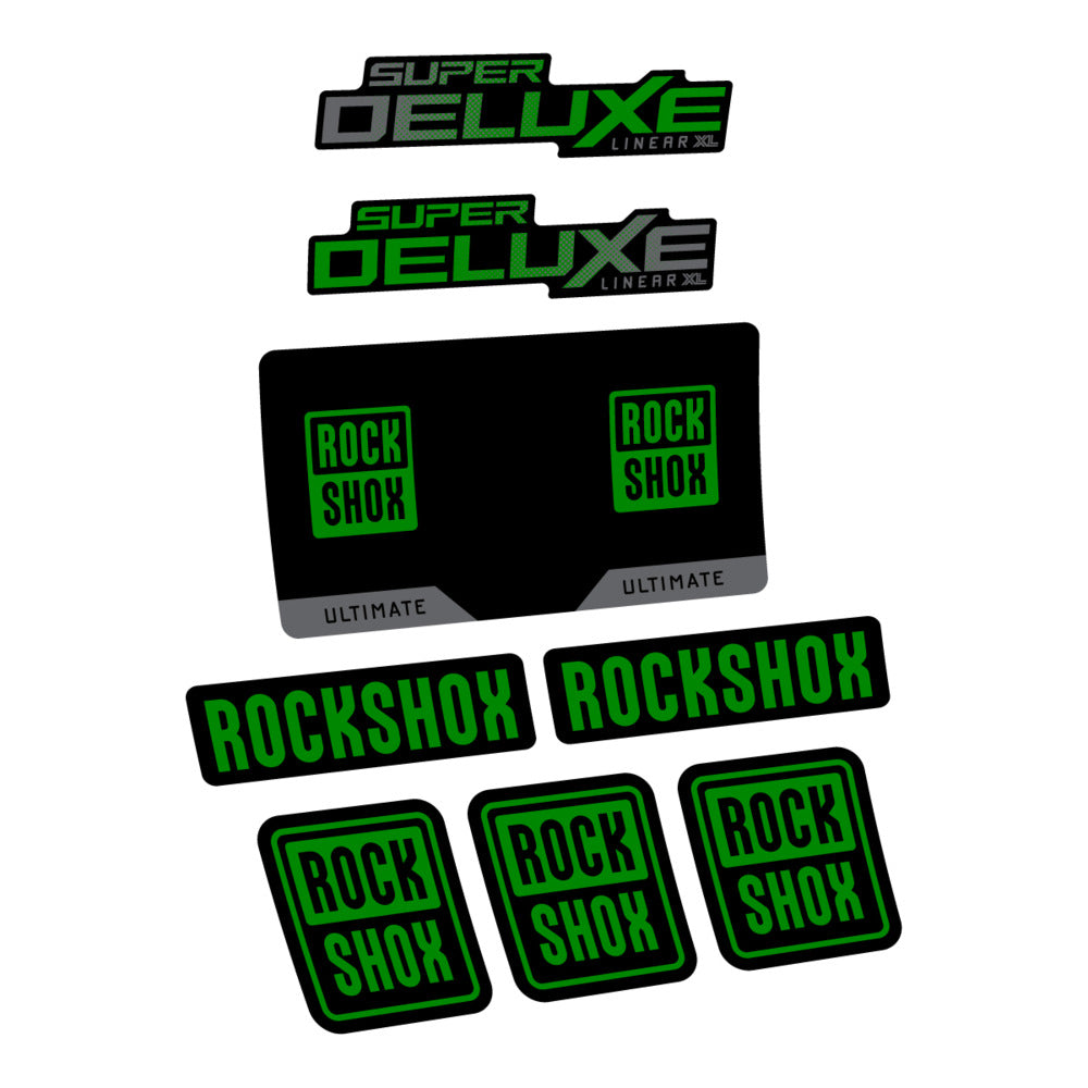 Decal RockShox Super Deluxe Ultimate Flight Attendant 2027, Rear Shox, bike sticker vinyl