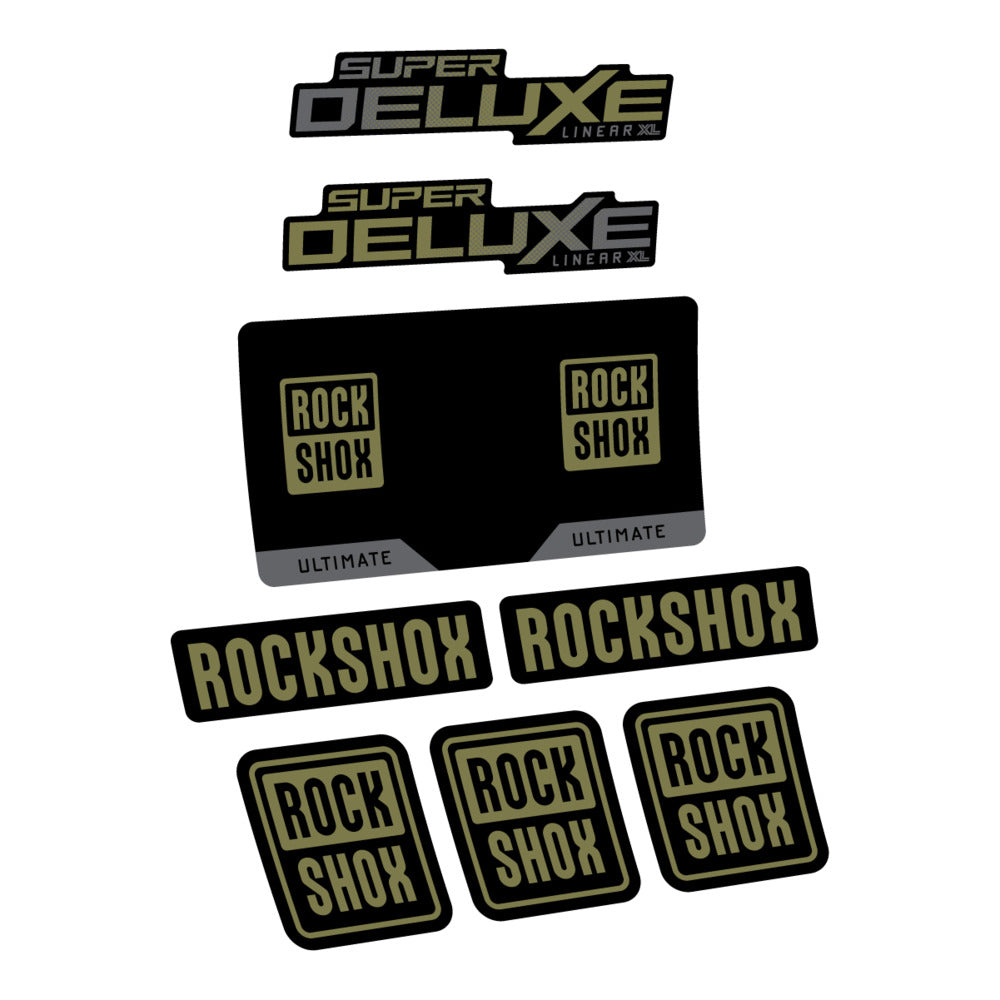Decal RockShox Super Deluxe Ultimate Flight Attendant 2027, Rear Shox, bike sticker vinyl