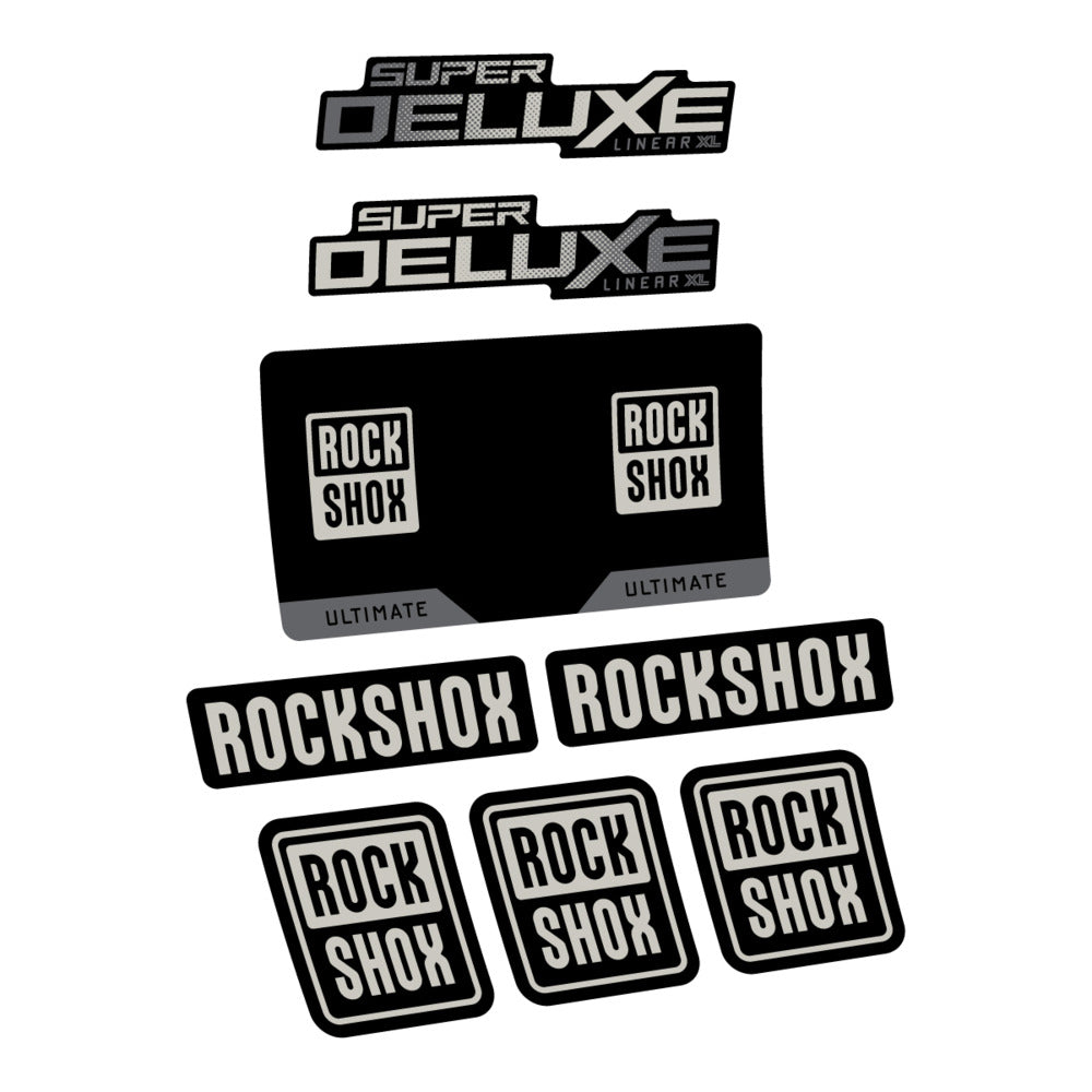 Decal RockShox Super Deluxe Ultimate Flight Attendant 2027, Rear Shox, bike sticker vinyl