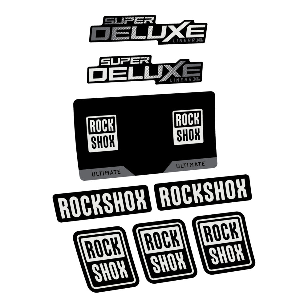 Decal RockShox Super Deluxe Ultimate Flight Attendant 2027, Rear Shox, bike sticker vinyl