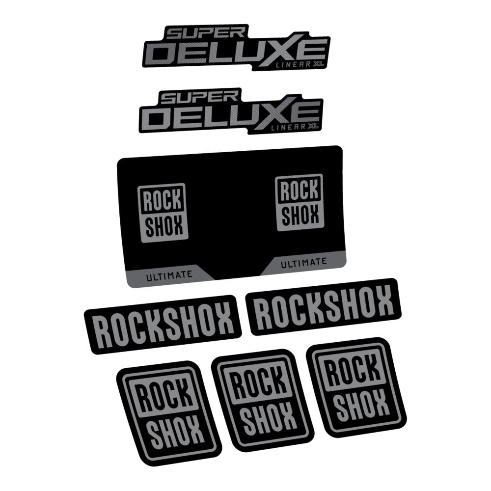 Decal RockShox Super Deluxe Ultimate Flight Attendant 2027, Rear Shox, bike sticker vinyl