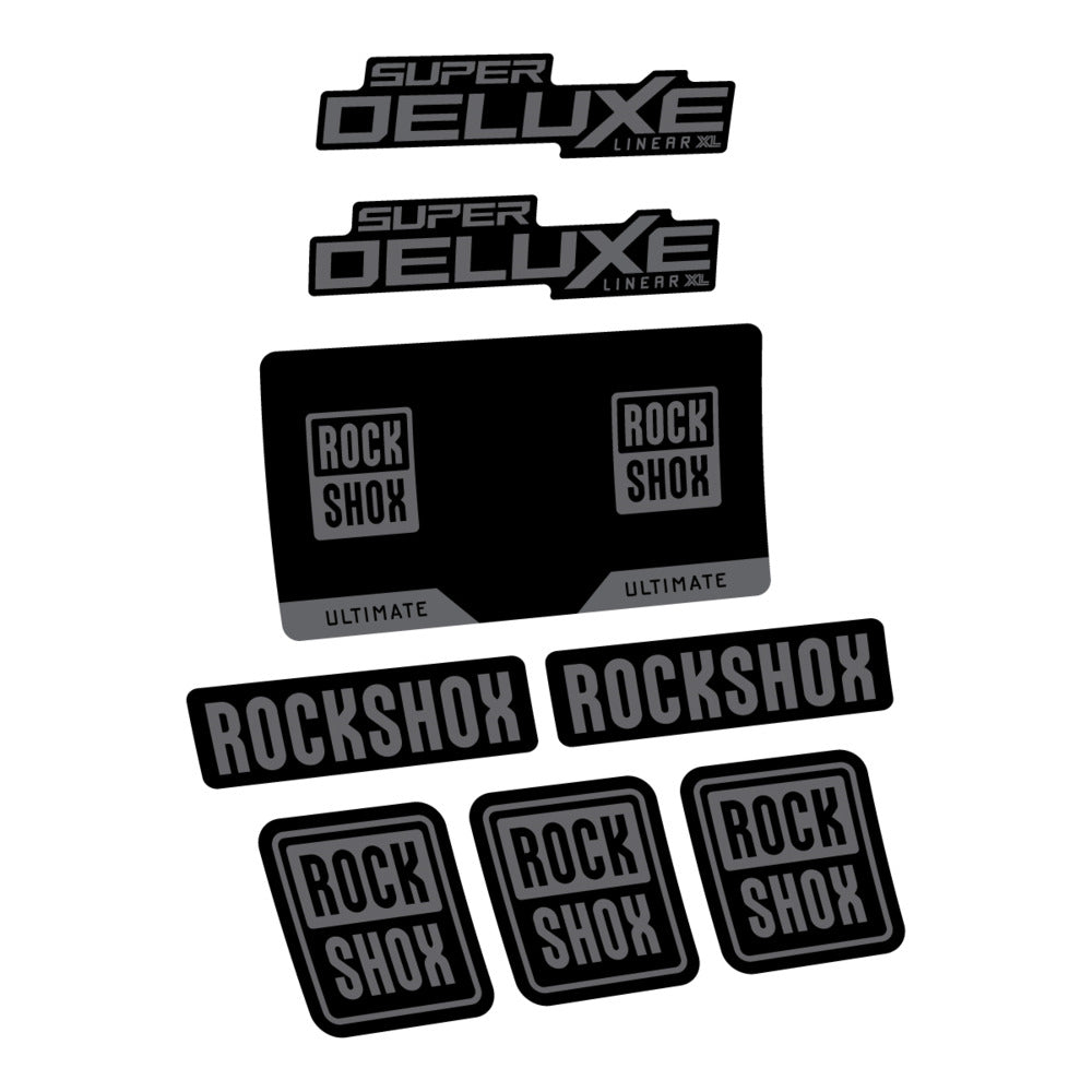 Decal RockShox Super Deluxe Ultimate Flight Attendant 2027, Rear Shox, bike sticker vinyl