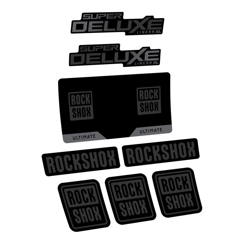 Decal RockShox Super Deluxe Ultimate Flight Attendant 2027, Rear Shox, bike sticker vinyl