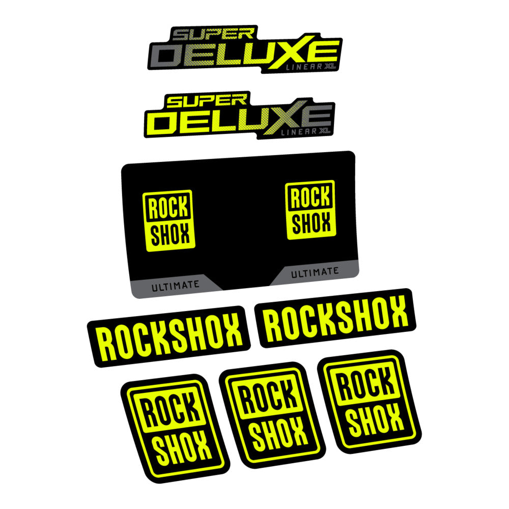 Decal RockShox Super Deluxe Ultimate Flight Attendant 2027, Rear Shox, bike sticker vinyl