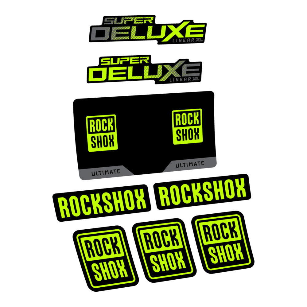 Decal RockShox Super Deluxe Ultimate Flight Attendant 2027, Rear Shox, bike sticker vinyl