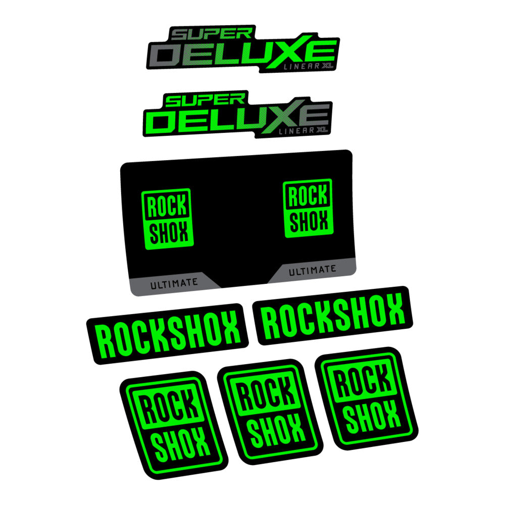 Decal RockShox Super Deluxe Ultimate Flight Attendant 2027, Rear Shox, bike sticker vinyl