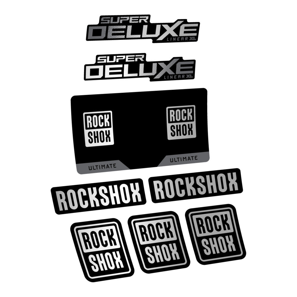 Decal RockShox Super Deluxe Ultimate Flight Attendant 2027, Rear Shox, bike sticker vinyl