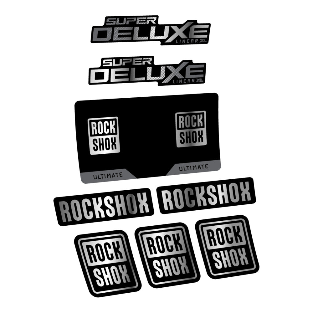 Decal RockShox Super Deluxe Ultimate Flight Attendant 2027, Rear Shox, bike sticker vinyl