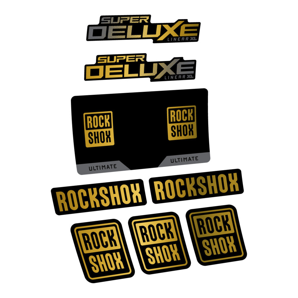 Decal RockShox Super Deluxe Ultimate Flight Attendant 2027, Rear Shox, bike sticker vinyl