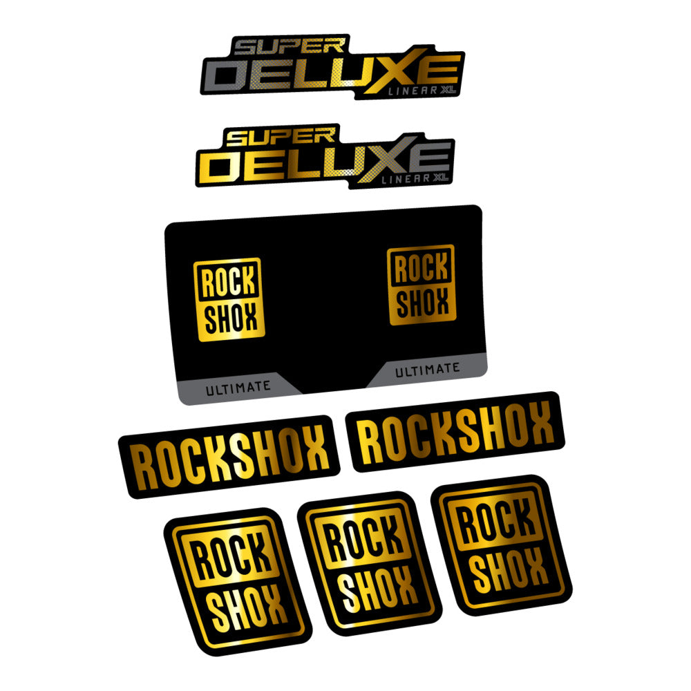 Decal RockShox Super Deluxe Ultimate Flight Attendant 2027, Rear Shox, bike sticker vinyl