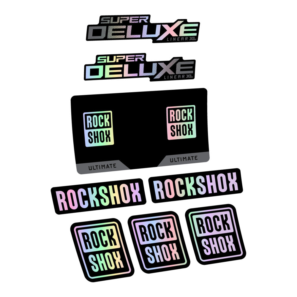 Decal RockShox Super Deluxe Ultimate Flight Attendant 2027, Rear Shox, bike sticker vinyl