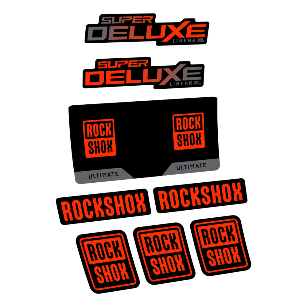 Decal RockShox Super Deluxe Ultimate 2027, Rear Shox, bike sticker vinyl