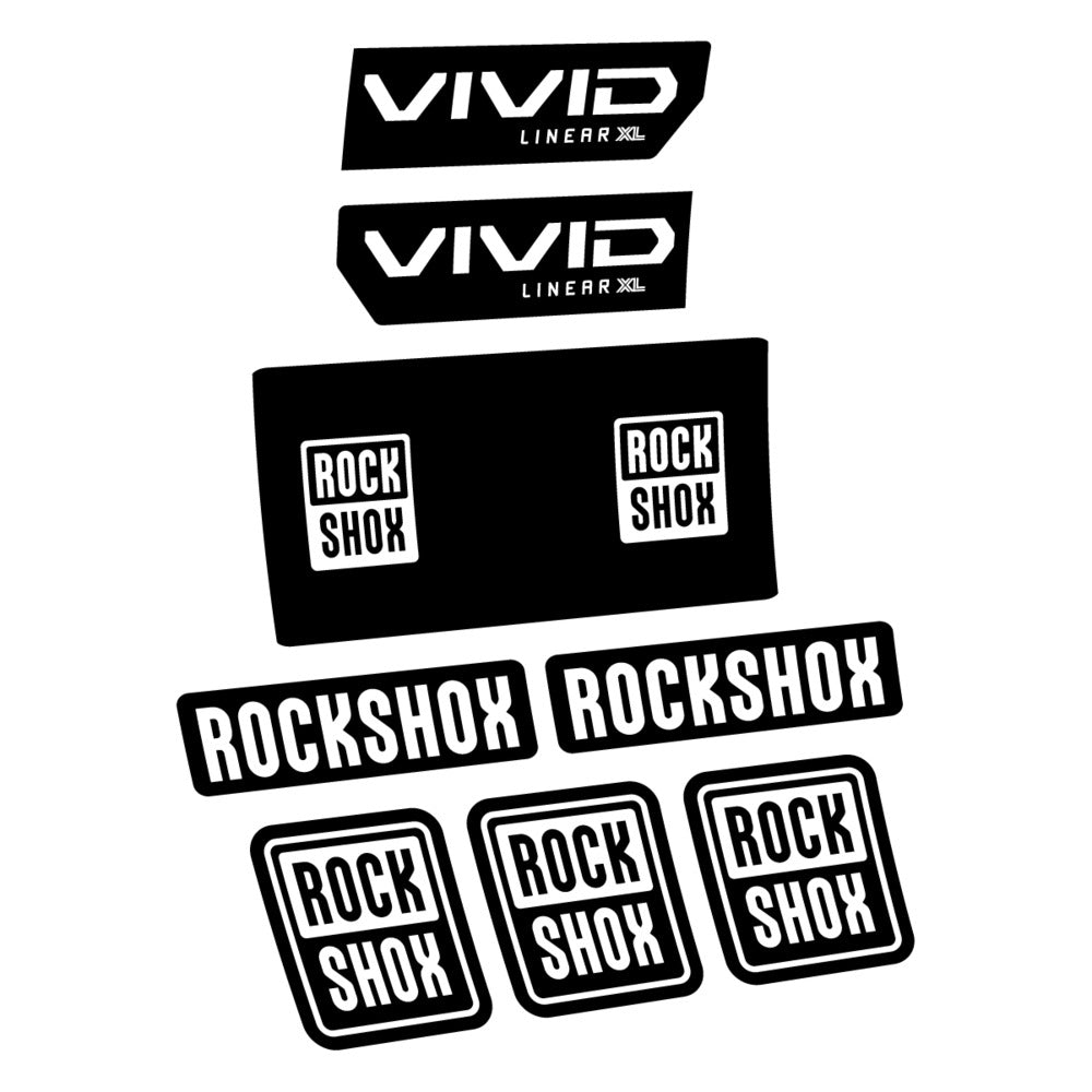Decal RockShox Vivid Base 2027, Rear Shox, bike sticker vinyl