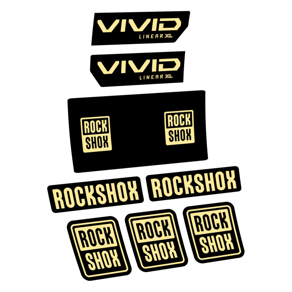 Decal RockShox Vivid Base 2027, Rear Shox, bike sticker vinyl