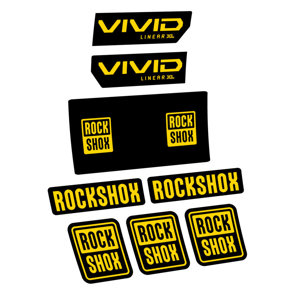 Decal RockShox Vivid Base 2027, Rear Shox, bike sticker vinyl