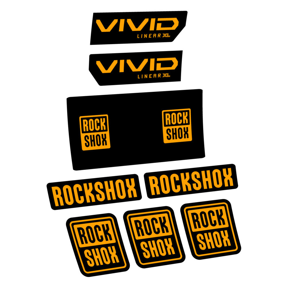 Decal RockShox Vivid Base 2027, Rear Shox, bike sticker vinyl