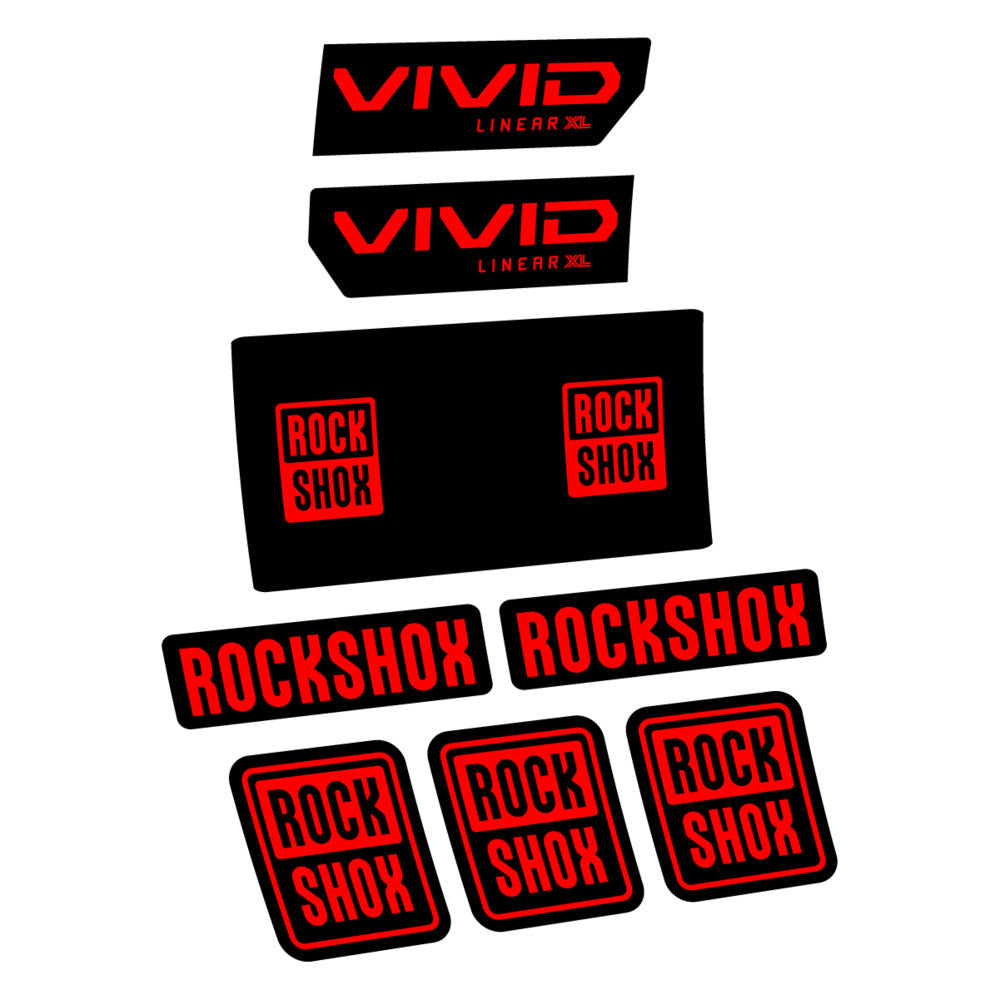 Decal RockShox Vivid Base 2027, Rear Shox, bike sticker vinyl