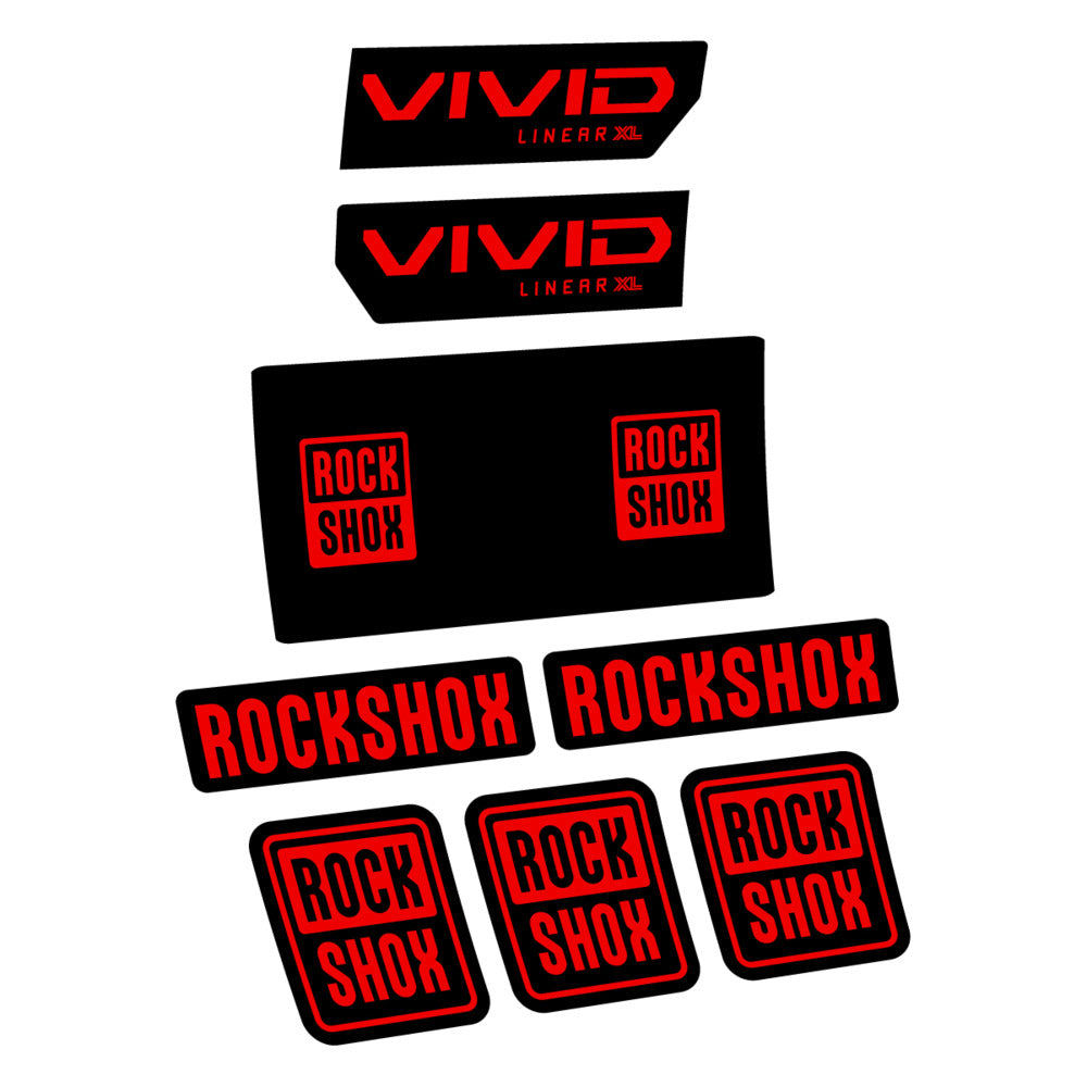 Decal RockShox Vivid Base 2027, Rear Shox, bike sticker vinyl