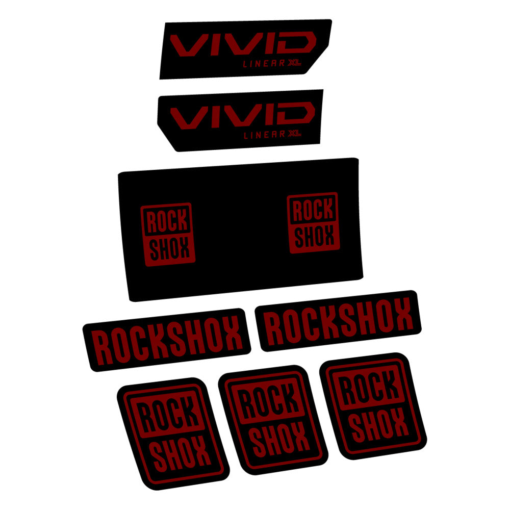 Decal RockShox Vivid Base 2027, Rear Shox, bike sticker vinyl