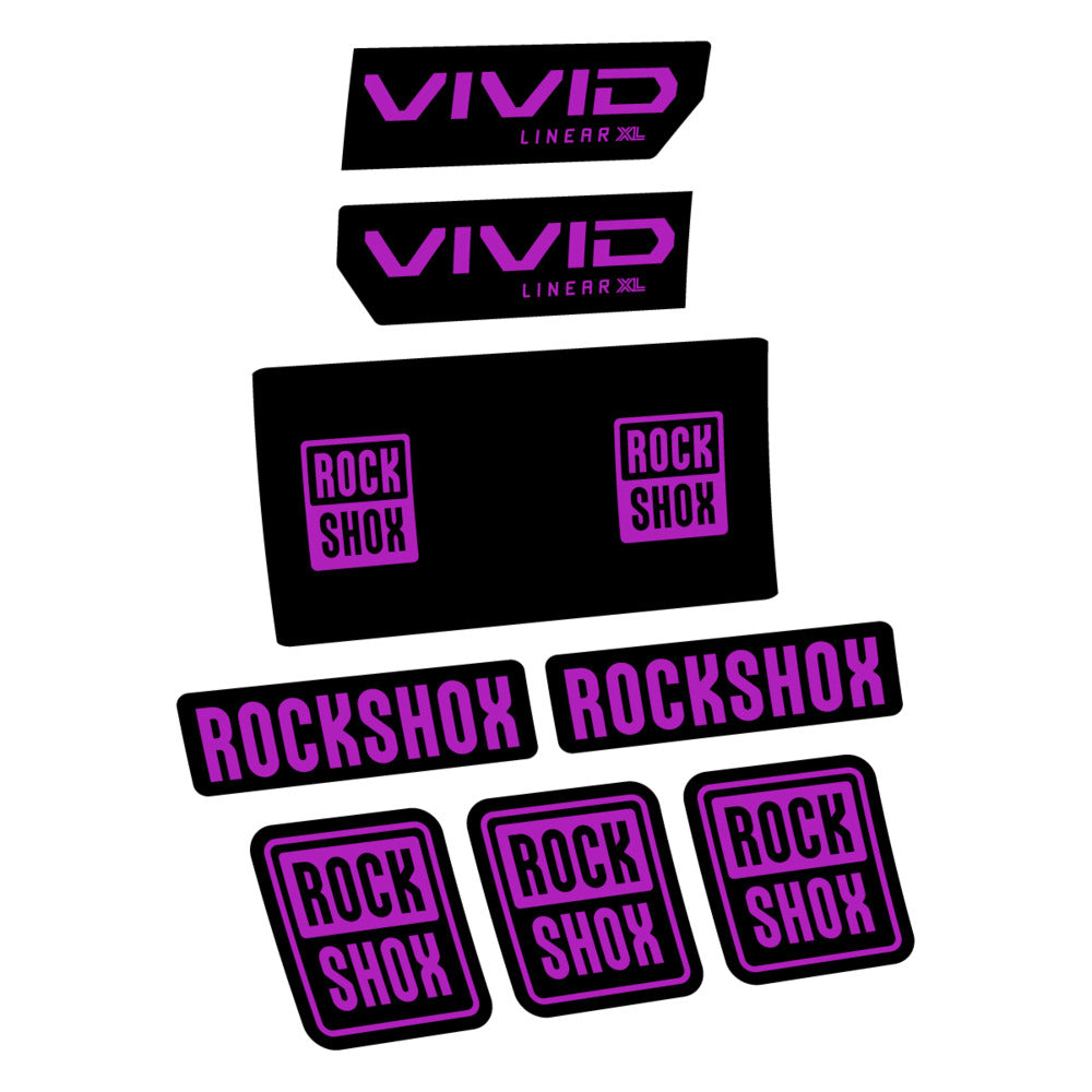 Decal RockShox Vivid Base 2027, Rear Shox, bike sticker vinyl