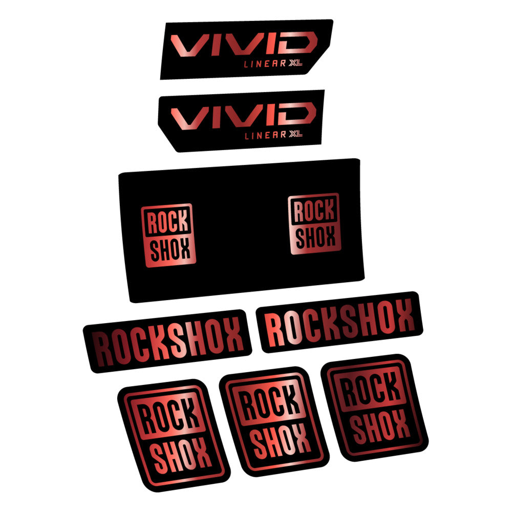 Decal RockShox Vivid Base 2027, Rear Shox, bike sticker vinyl