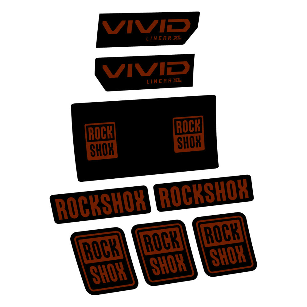 Decal RockShox Vivid Base 2027, Rear Shox, bike sticker vinyl