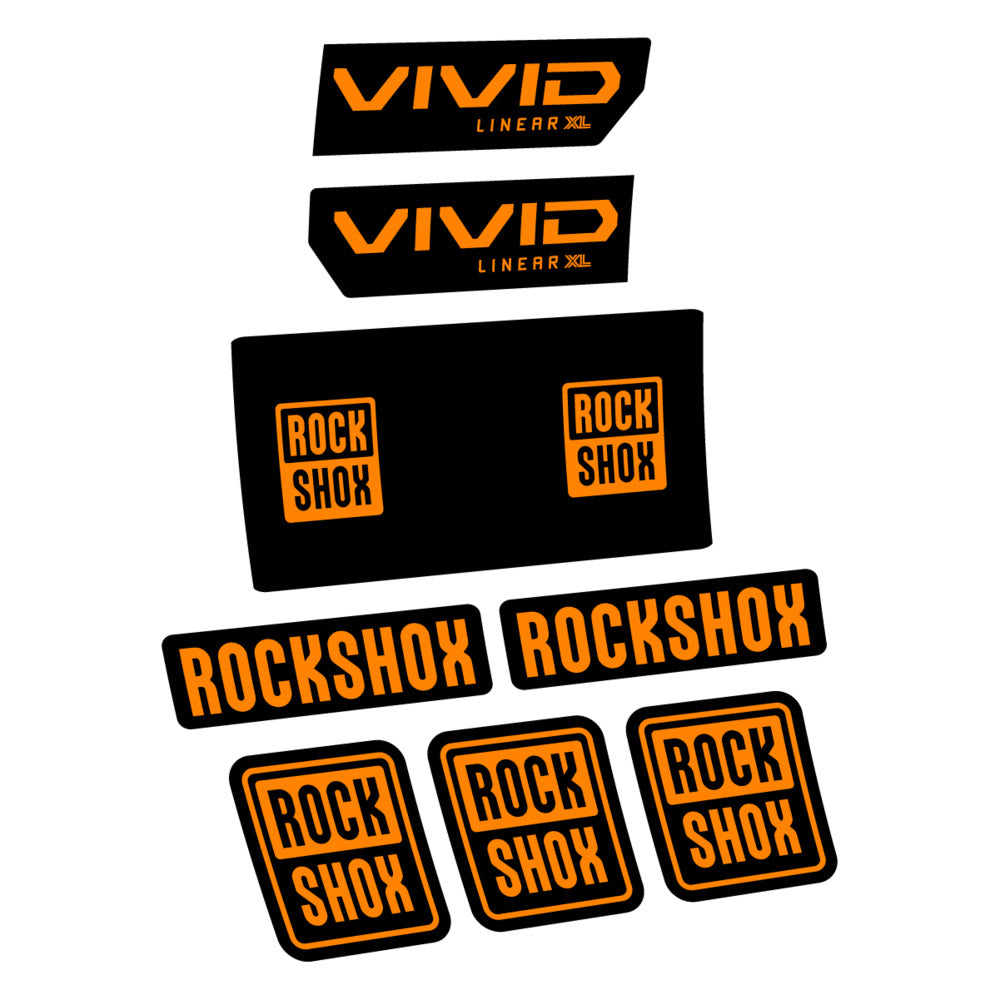 Decal RockShox Vivid Base 2027, Rear Shox, bike sticker vinyl