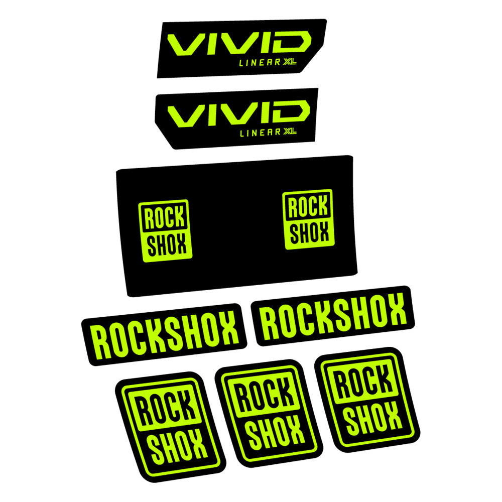 Decal RockShox Vivid Base 2027, Rear Shox, bike sticker vinyl