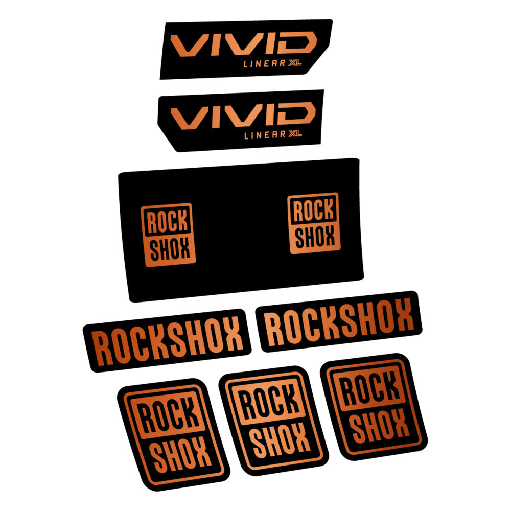 Decal RockShox Vivid Base 2027, Rear Shox, bike sticker vinyl