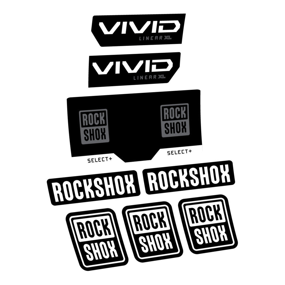 Decal RockShox Vivid Select 2027, Rear Shox, bike sticker vinyl
