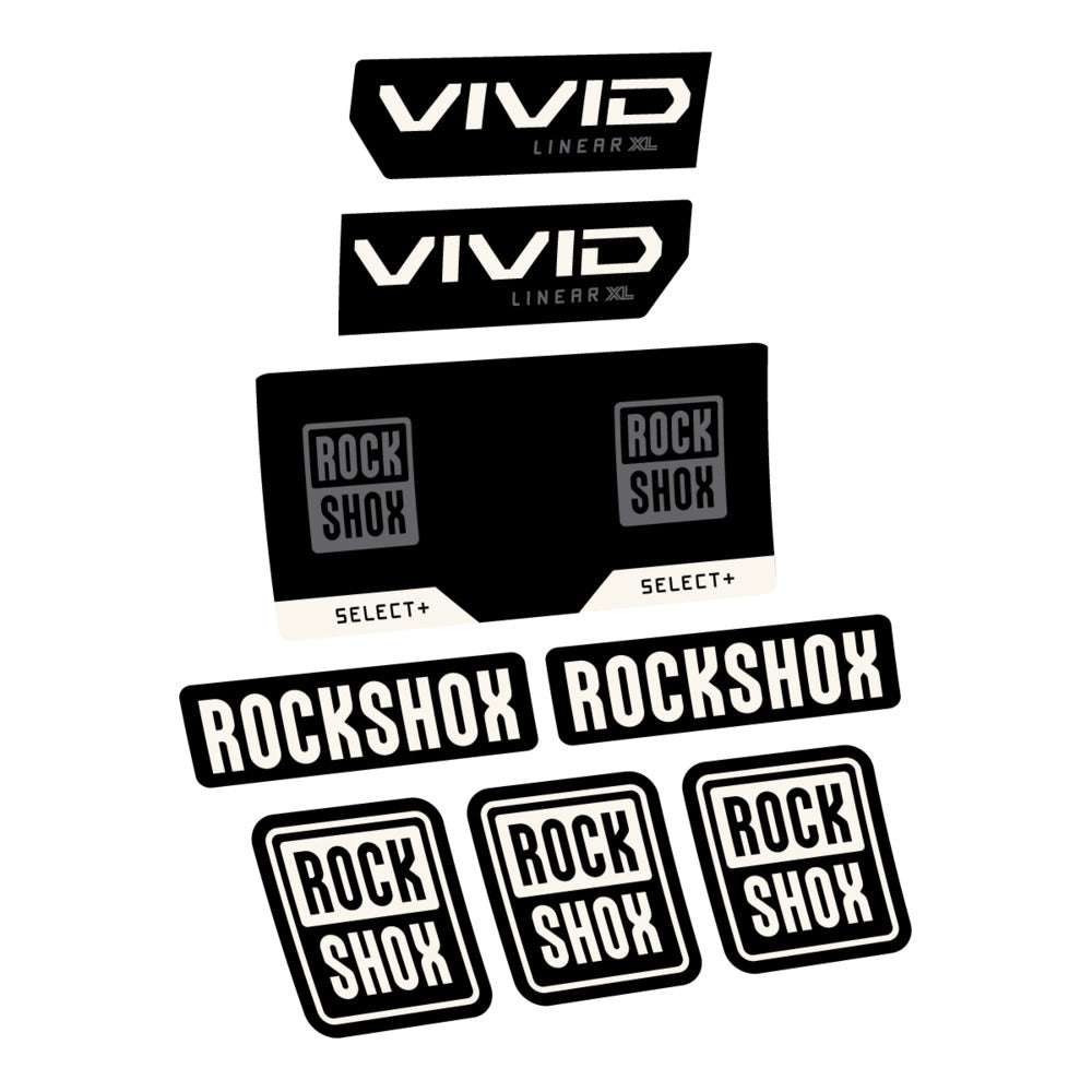 Decal RockShox Vivid Select 2027, Rear Shox, bike sticker vinyl